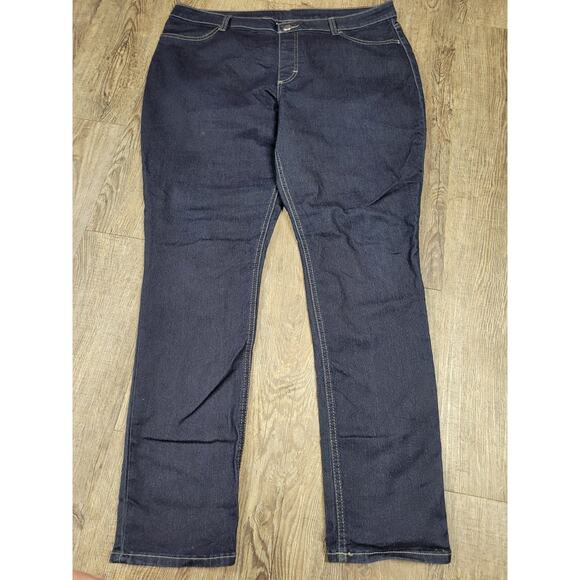 Riders by Lee Dark Wash Pull On Legging Jegging Jeans Stretch XL - 36x30 - Picture 1 of 4